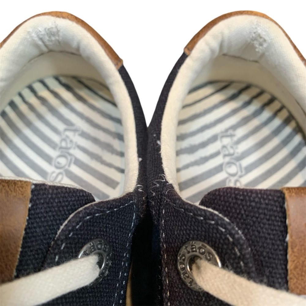 Taos Star Black/Charcoal Canvas Sneaker 8.5 Lace Up Low Top Casual Comfort Shoes - Picture 9 of 16